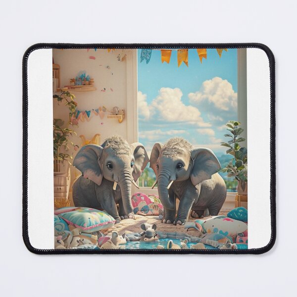 Item preview, Adorable Elephants Enjoying Playtime Indoors designed and sold by InnovateSpot.