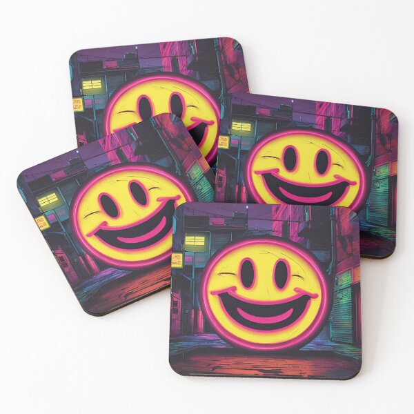 Item preview, Retro neon smiley face designed and sold by NicMacTees.