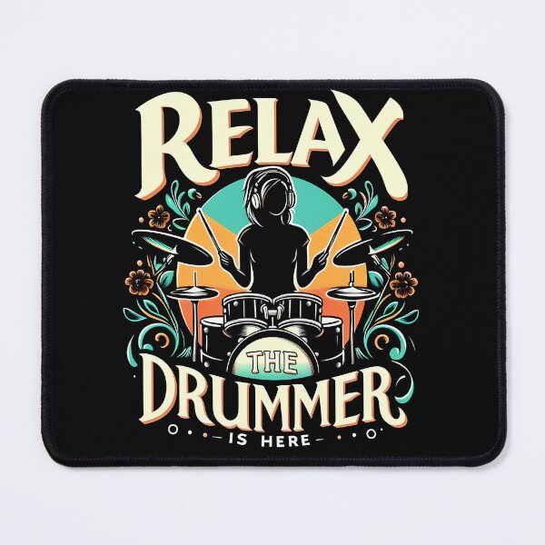 Item preview, Relax the Drummer Is Here, typography designed and sold by maxmaj.