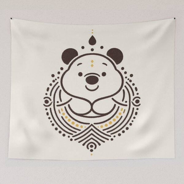 Item preview, Bear Minimalist Rangoli Art   designed and sold by ZulryLifestyles.