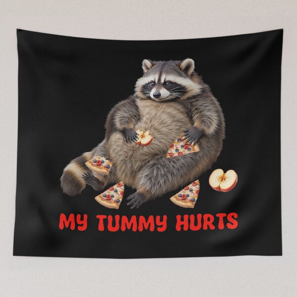 Item preview, Funny Raccoon Eating Pizza designed and sold by TeeARTHY.