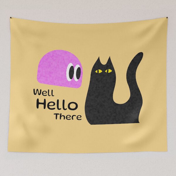 Item preview, Hello Cute Black Cat designed and sold by stormstyles.