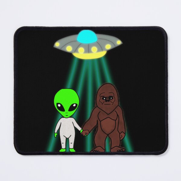 Item preview, Alien and Bigfoot Holding Hands designed and sold by DetroitersFan.