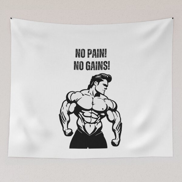 Item preview, No pain, no gains.  designed and sold by NicMacTees.