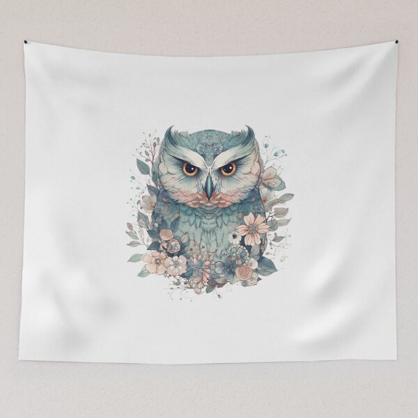 Item preview, Blue hour owl goddess designed and sold by snowyowls.