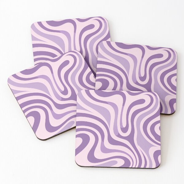 Item preview, Retro Modern Groovy Fluid Wavy Pattern  Lavender, Violet designed and sold by Prints and Lifestyle.
