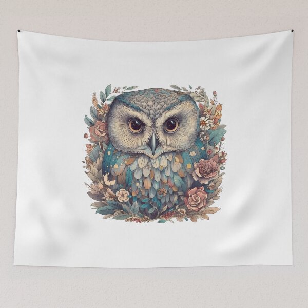 Item preview, Baby blue owl designed and sold by snowyowls.
