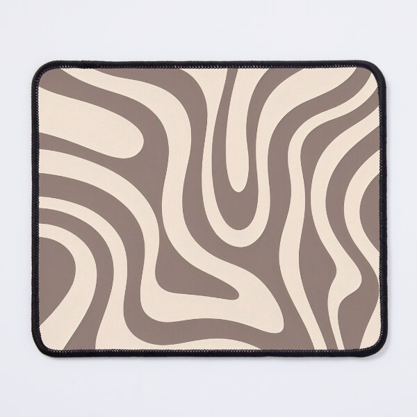 Item preview, Retro Modern Groovy Fluid Wavy Pattern Brown, Cream designed and sold by Prints and Lifestyle.
