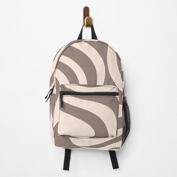 Item preview, Retro Modern Groovy Fluid Wavy Pattern Brown, Cream designed and sold by Prints and Lifestyle.