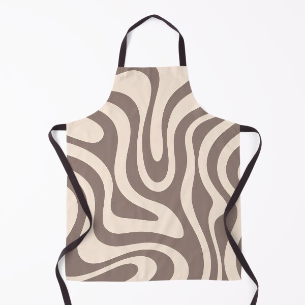 Item preview, Retro Modern Groovy Fluid Wavy Pattern Brown, Cream designed and sold by Prints and Lifestyle.