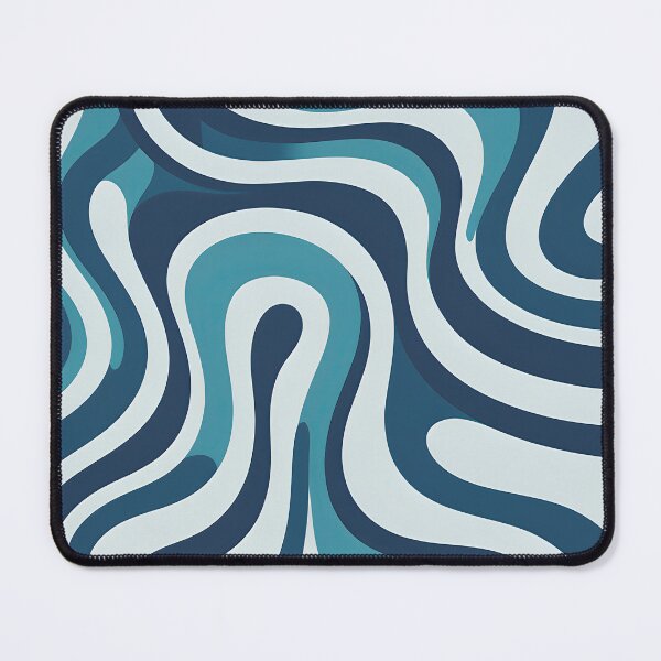 Item preview, Retro Modern Groovy Fluid Wavy Pattern Teal, Light Blue designed and sold by Prints and Lifestyle.