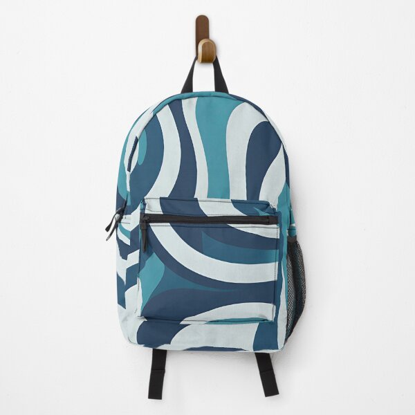 Item preview, Retro Modern Groovy Fluid Wavy Pattern Teal, Light Blue designed and sold by Prints and Lifestyle.