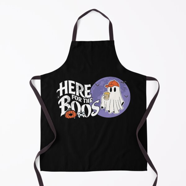 Item preview, Here for the Boos | Cute Ghost holding a drink | Full Moon and spooky Pumpkin designed and sold by trendparrot.