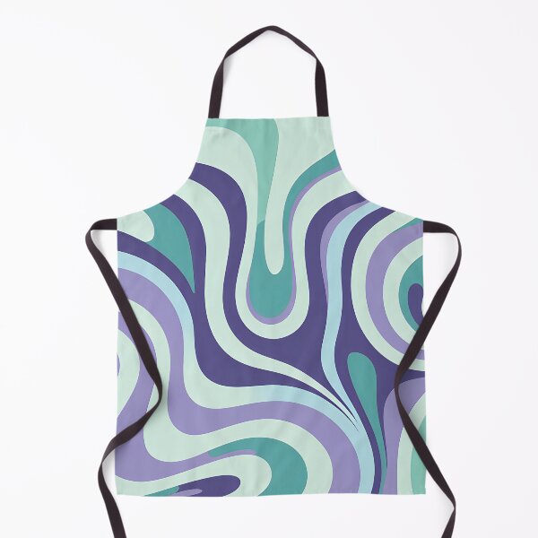 Item preview, Retro Modern Groovy Fluid Wavy Pattern  Mint Green, Lavender designed and sold by Prints and Lifestyle.