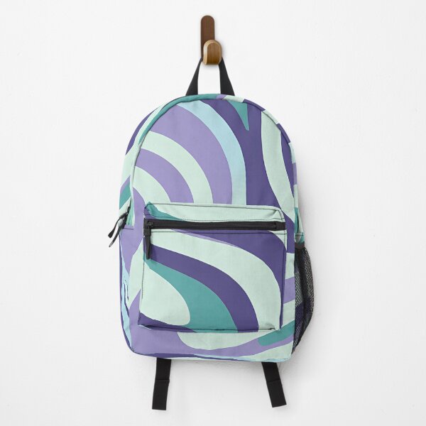 Item preview, Retro Modern Groovy Fluid Wavy Pattern Mint Green, Lavender designed and sold by Prints and Lifestyle.