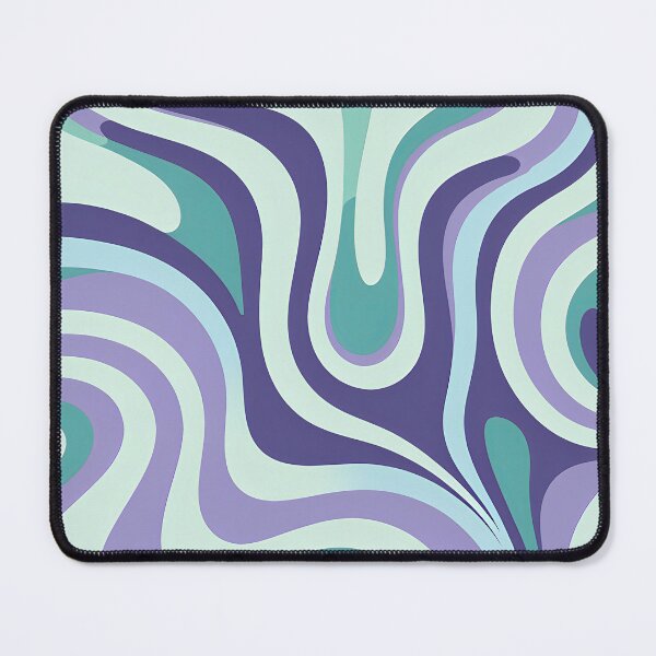 Item preview, Retro Modern Groovy Fluid Wavy Pattern Mint Green, Lavender designed and sold by Prints and Lifestyle.