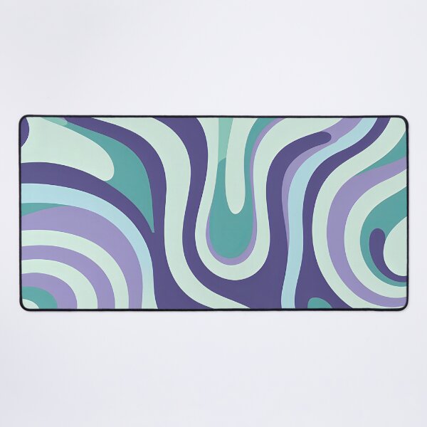 Item preview, Retro Modern Groovy Fluid Wavy Pattern Mint Green, Lavender designed and sold by Prints and Lifestyle.
