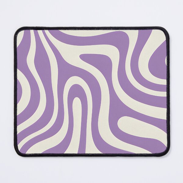 Item preview, Retro Modern Groovy Fluid Wavy Pattern   Lilac, Cream designed and sold by Prints and Lifestyle.