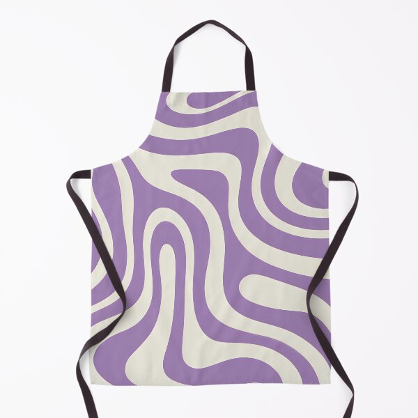 Item preview, Retro Modern Groovy Fluid Wavy Pattern   Lilac, Cream designed and sold by Prints and Lifestyle.