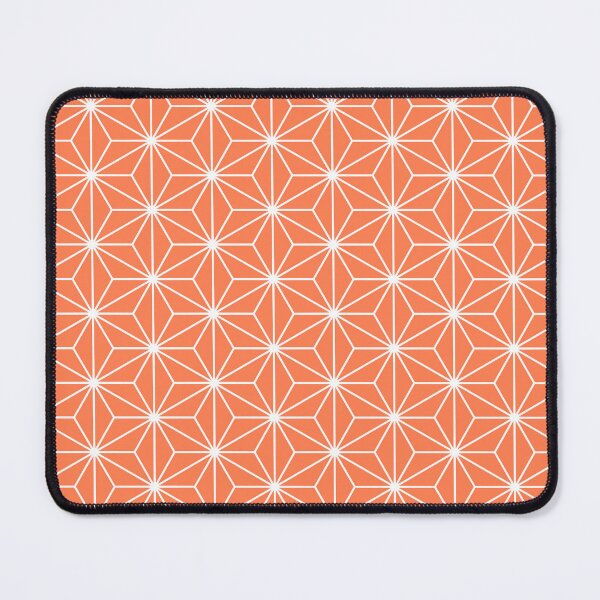 Item preview, White on Coral Asanoha Japanese Pattern designed and sold by starrylite.