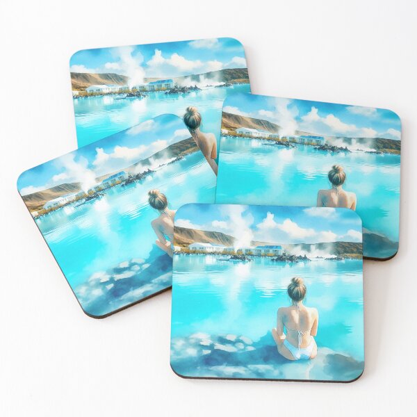 Item preview, Blue Lagoon Iceland Watercolor designed and sold by Magnolia Valley Art.