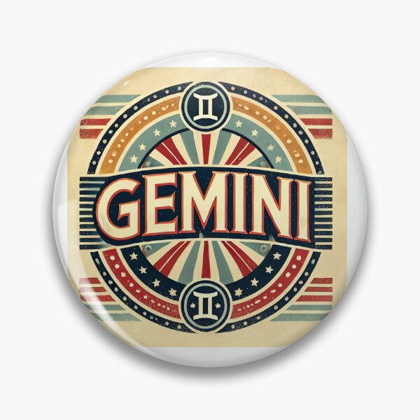 Item preview, Gemini Retro Star Sign designed and sold by Sototos® ⭐⭐⭐⭐⭐.