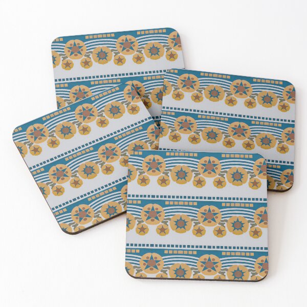 Item preview, Patrón de azulejos Art Decó Jugendstil en forma de estrella sin costuras designed and sold by WheresMyMojo.