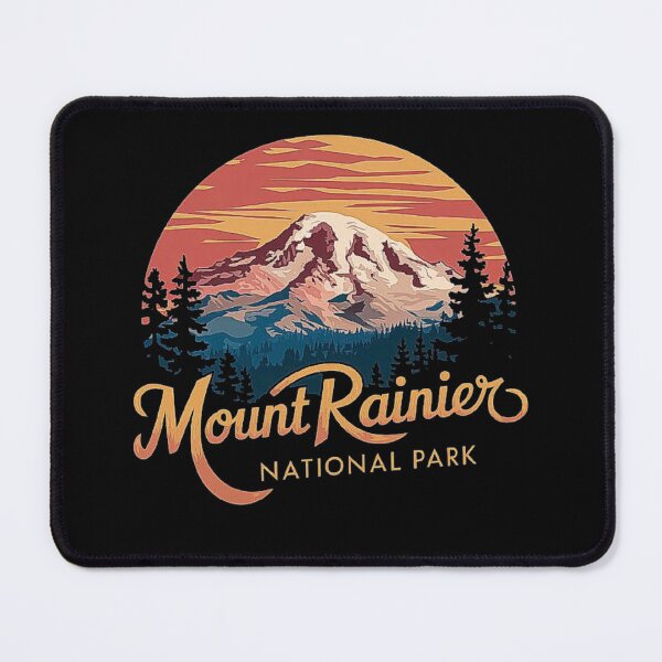 Item preview, Mount Rainier National Park Retro Nature Design designed and sold by love3617.