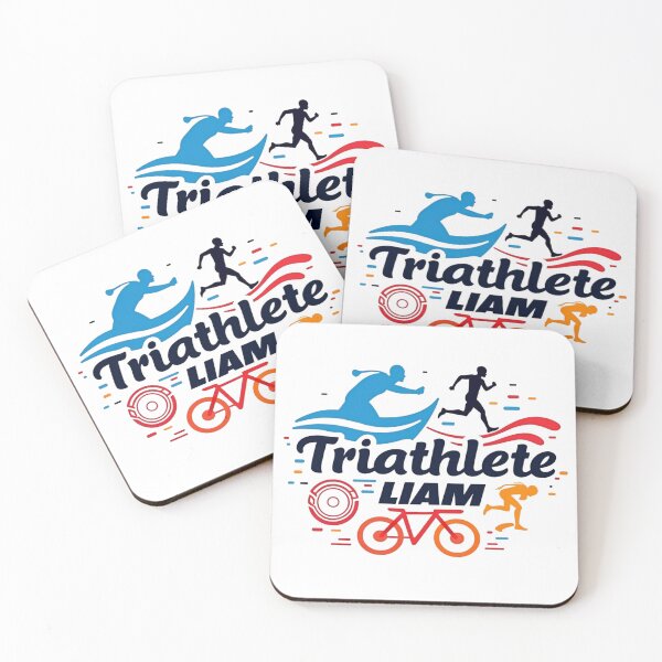 Artikelvorschau, Dynamischer Triathlet Liam – Schwimmen, Radfahren, Laufen entworfen und verkauft von Triathlongram.
