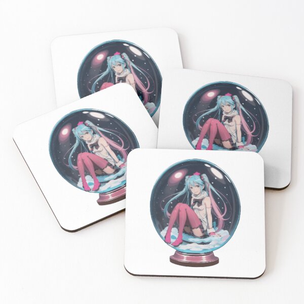Item preview, Anime Character in Snow Globe – Winter Magic Illustration designed and sold by worldofwhisper.