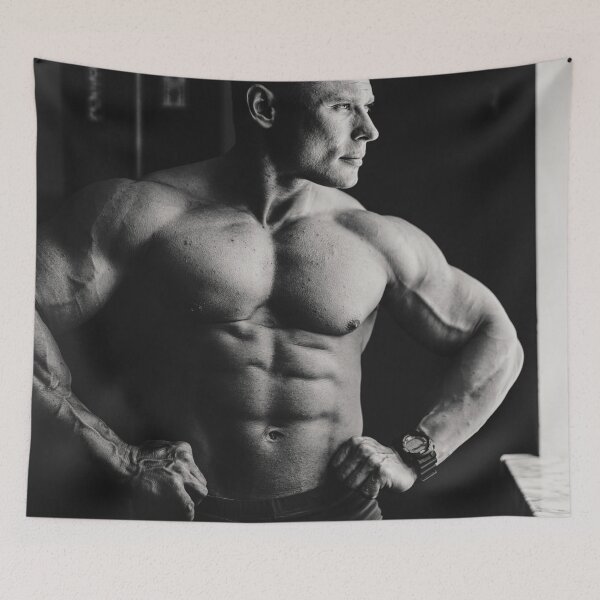Item preview, Sweat Bodybuilde Muscular Male Art designed and sold by Atlas Kai.