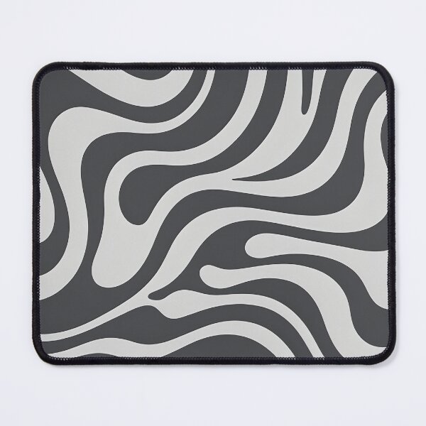 Item preview, Retro Modern Groovy Fluid Wavy Pattern Black, Gray designed and sold by Prints and Lifestyle.