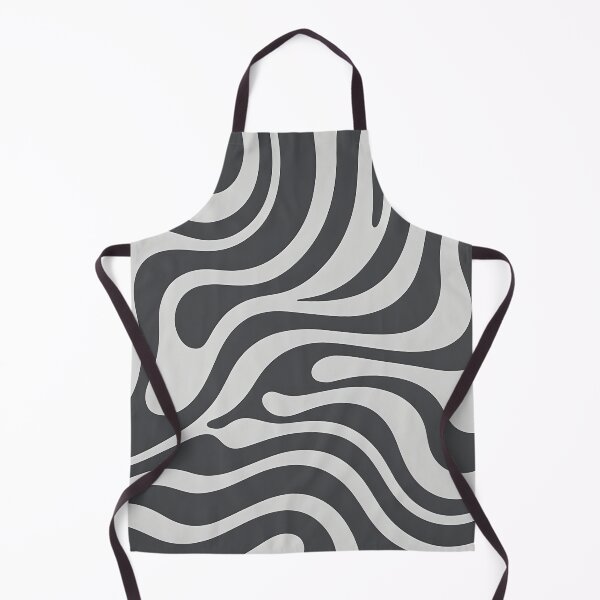 Item preview, Retro Modern Groovy Fluid Wavy Pattern  Black, Gray designed and sold by Prints and Lifestyle.