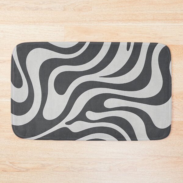 Item preview, Retro Modern Groovy Fluid Wavy Pattern  Black, Gray designed and sold by Prints and Lifestyle.