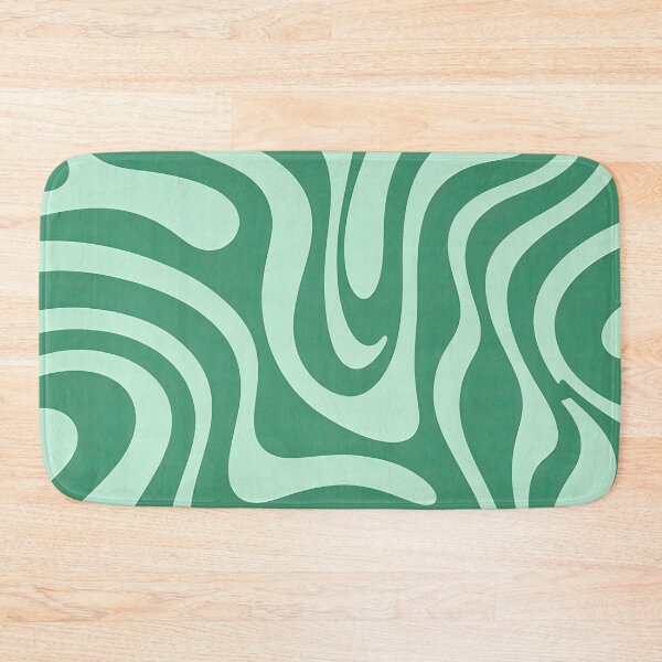 Item preview, Retro Modern Groovy Fluid Wavy Pattern  Mint Green designed and sold by Prints and Lifestyle.