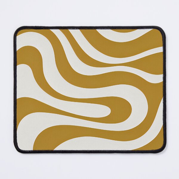 Item preview, Retro Modern Groovy Fluid Wavy Pattern  Yellow, Gold designed and sold by Prints and Lifestyle.