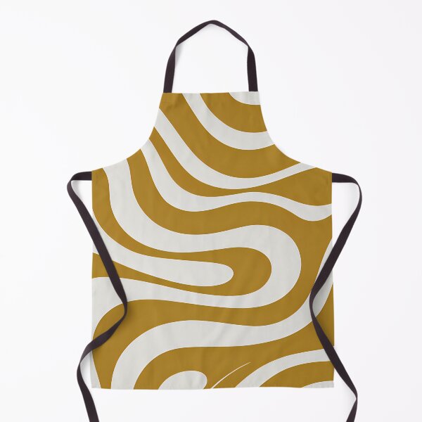 Item preview, Retro Modern Groovy Fluid Wavy Pattern  Yellow, Gold designed and sold by Prints and Lifestyle.