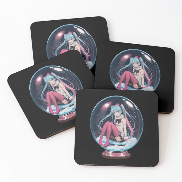 Item preview, Anime Character in Snow Globe – Winter Magic Illustration designed and sold by worldofwhisper.