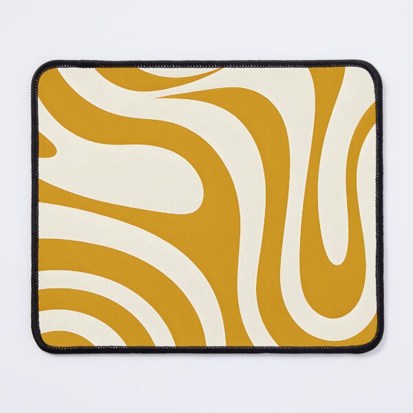 Item preview, Retro Modern Groovy Fluid Wavy Pattern,  Yellow, Gold designed and sold by Prints and Lifestyle.