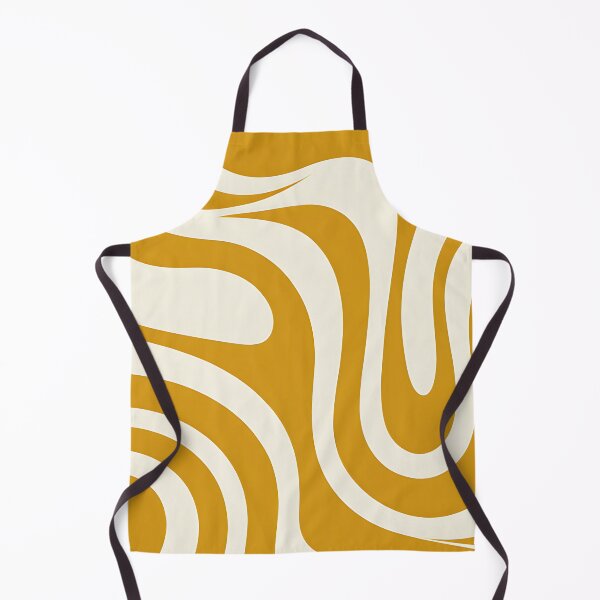 Item preview, Retro Modern Groovy Fluid Wavy Pattern,  Yellow, Gold designed and sold by Prints and Lifestyle.