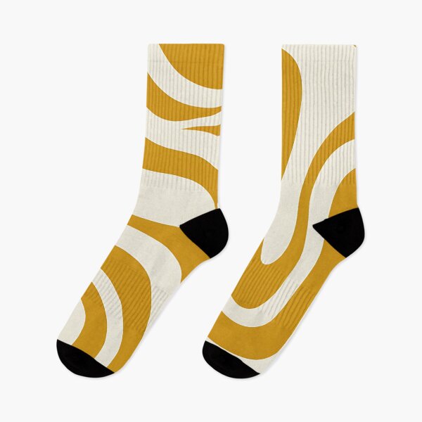 Item preview, Retro Modern Groovy Fluid Wavy Pattern,  Yellow, Gold designed and sold by Prints and Lifestyle.