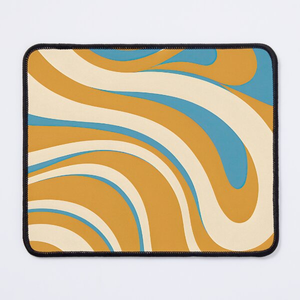 Item preview, Retro Modern Groovy Fluid Wavy Pattern, Yellow, Blue designed and sold by Prints and Lifestyle.