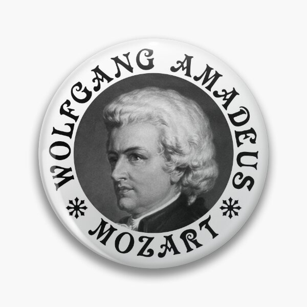 Item preview, Wolfgang Amadeus Mozart - Vintage Design - Black - RB designed and sold by GrandArtists.