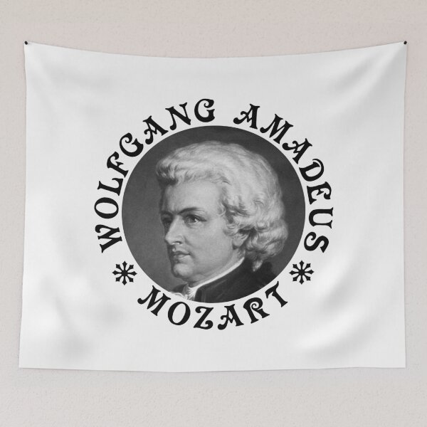 Item preview, Wolfgang Amadeus Mozart - Vintage Design - Black - RB designed and sold by GrandArtists.