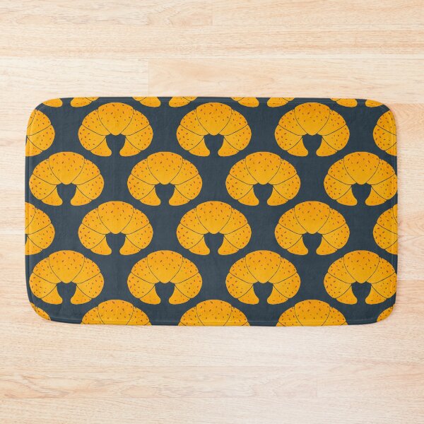 Item preview, Butter croissant pattern - yellow and charcoal designed and sold by Home Cyn Home.