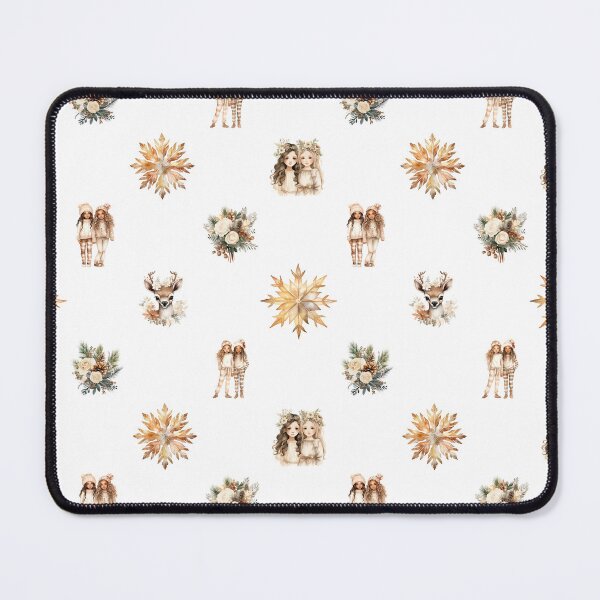 Item preview, Pattern with girls and fawns designed and sold by Rompecabezas.