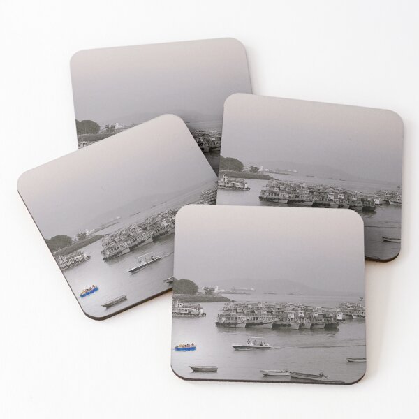 Item preview, Gateway of India – Boats Resting in Mumbai Harbor at Twilight designed and sold by jayfriedel.
