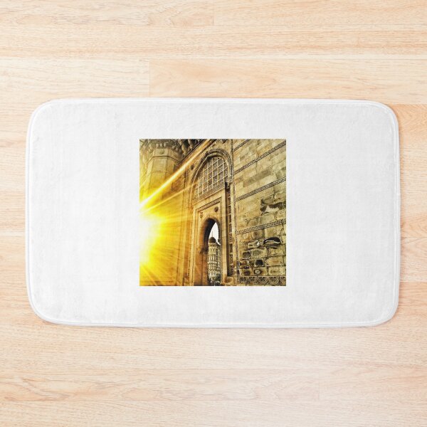 Item preview, Mumbai’s Iconic Duo – Gateway of India and Taj Hotel in Golden Light designed and sold by jayfriedel.