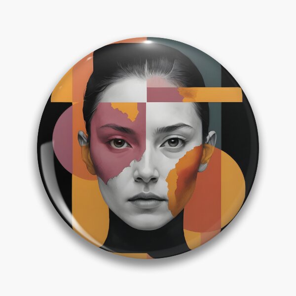 Item preview, Portrait of a Woman in Shades of Gray - Composition III designed and sold by kjp-design.