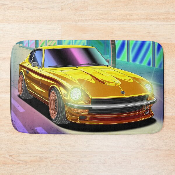 Item preview, Yellow Datsun 240z Neon Sunset Dream designed and sold by JDM Guyvit.